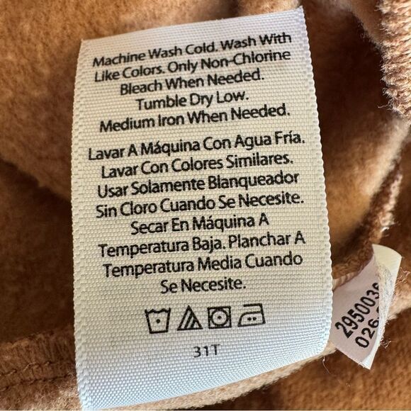 Time and Tru Zip Up Hoodie Jacket Tan Camel Size XL - Picture 8 of 8